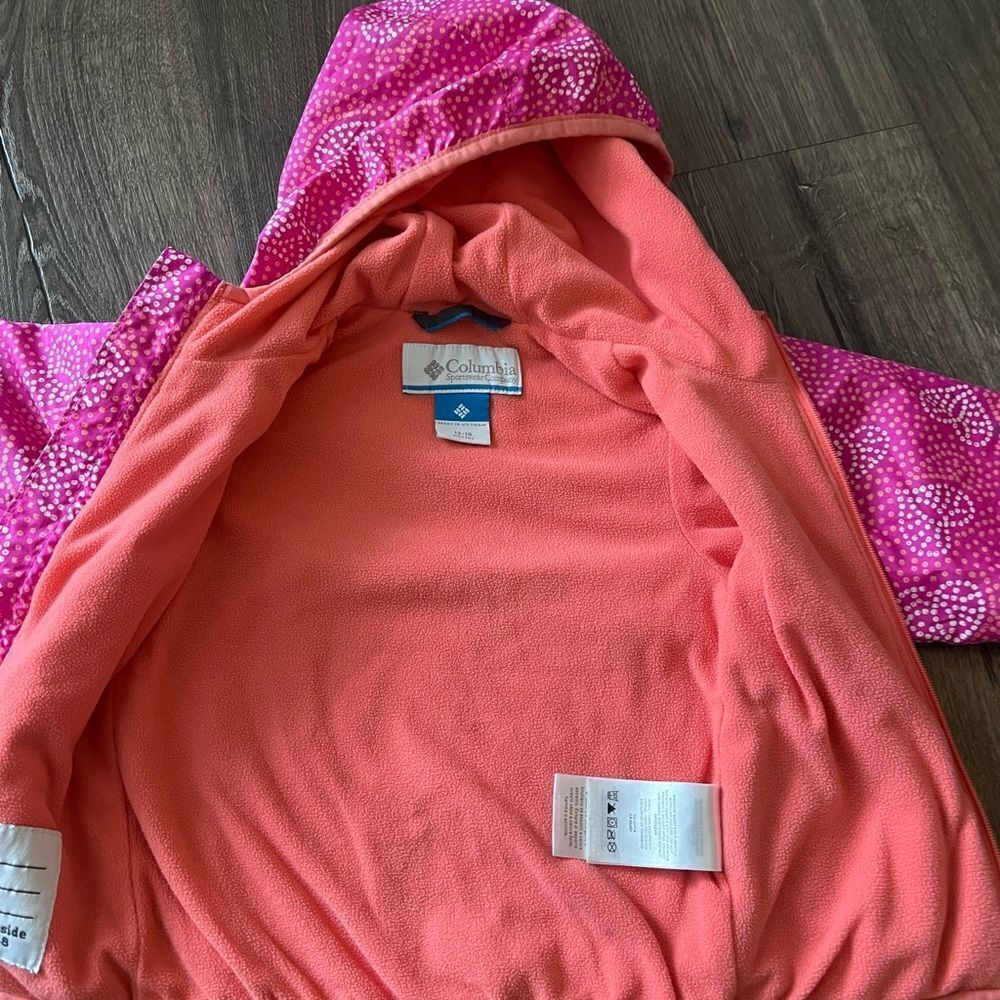 Pink Heart Patterned Hooded Jacket - Picture 5 of 6